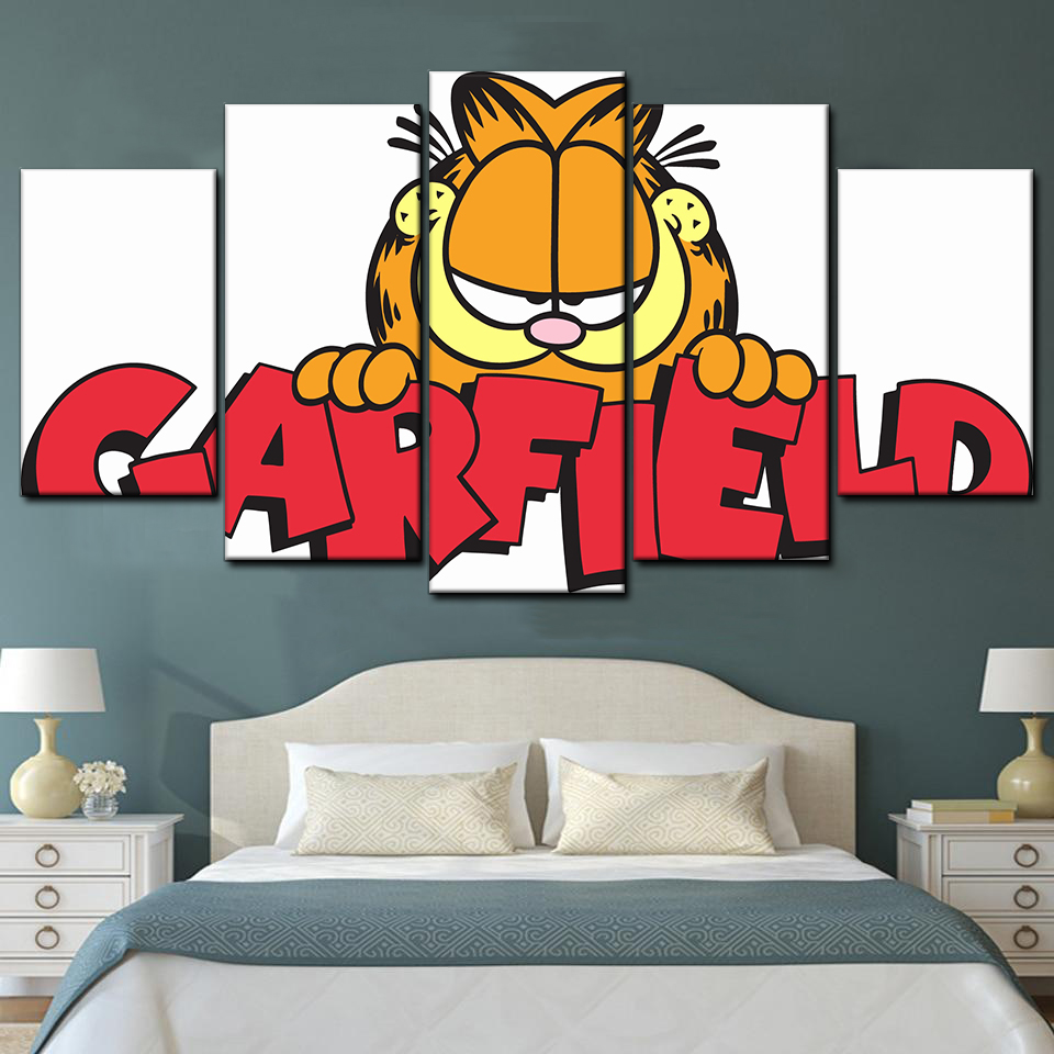 Garfield 22 5 Piece Canvas Art Wall Decor - Canvas Prints Artwork