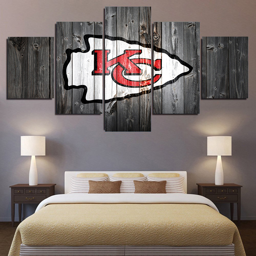 Kansas City Chiefs 5 Piece Canvas Art Wall Decor – Canvas Prints ...
