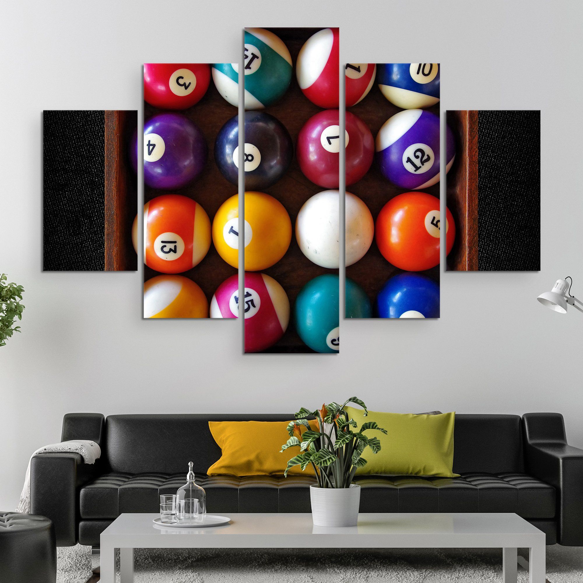 Billiard Balls – 5 Piece Canvas Art Wall Decor – CA Go Canvas