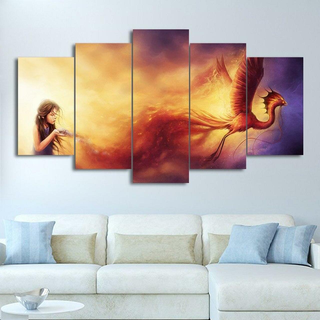 Born from the Ashes 5 Piece Canvas Art Wall Decor
