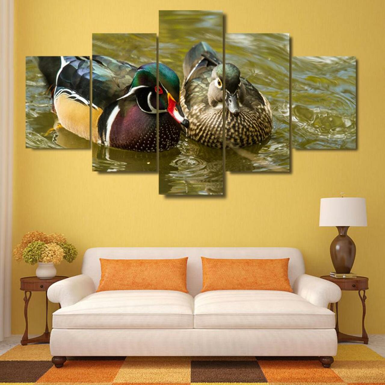 Mandarin Ducks 5 Piece Canvas Art Wall Decor – CA Go Canvas