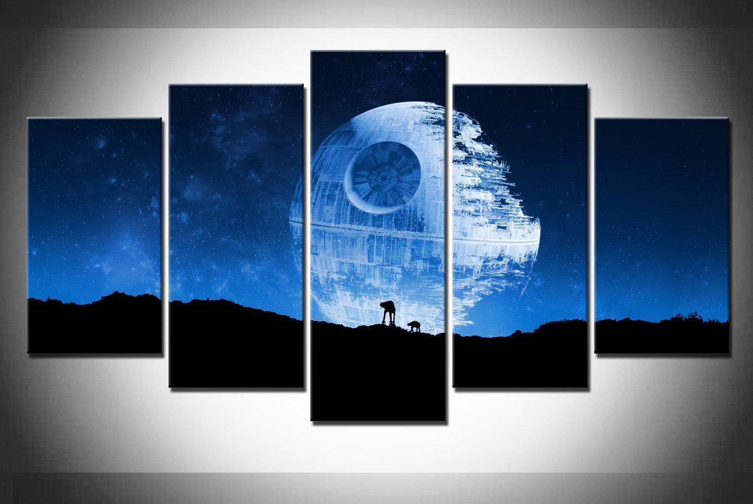 Einde Geven porselein Star Wars Death Star At-at Movie – 5 Panel Canvas Art Wall Decor – CA Go  Canvas