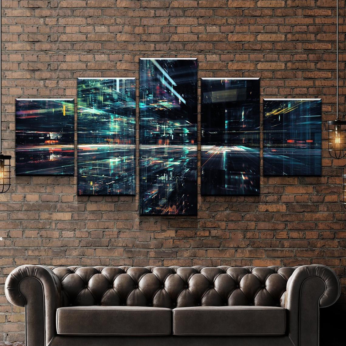 Cyber World Digital Data Wall Art Canvas Decor Printing – CA Go Canvas