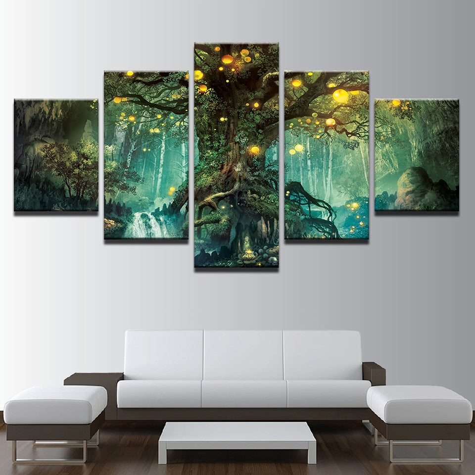 Magic Life Forest Tree Wall Art Decor Canvas print – CA Go Canvas
